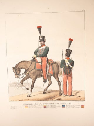 Collection des uniformes de l'Arm&eacute;e Francaise pr&eacute;sent&eacute;e au Roi