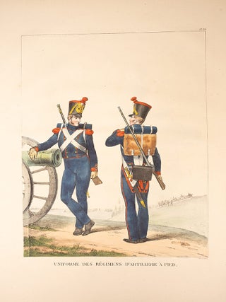 Collection des uniformes de l'Arm&eacute;e Francaise pr&eacute;sent&eacute;e au Roi