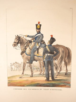 Collection des uniformes de l'Arm&eacute;e Francaise pr&eacute;sent&eacute;e au Roi