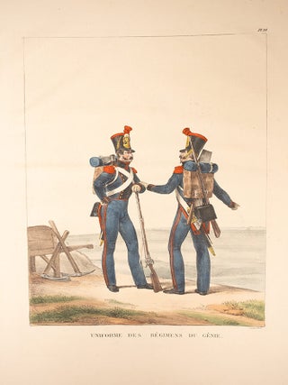 Collection des uniformes de l'Arm&eacute;e Francaise pr&eacute;sent&eacute;e au Roi