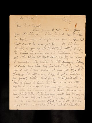 Item #06744 Autograph Letter Signed ("Beatrix Heelis") to&nbsp;Mrs. Edwards. Sawrey, 10...