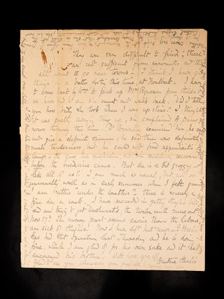 Autograph Letter Signed ("Beatrix Heelis") to&nbsp;Mrs. Edwards. Sawrey, 10 November 1943