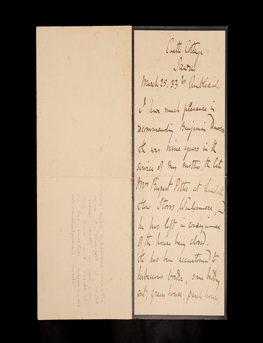Item #06745 Autograph Letter Signed ("Beatrix Potter"), Castle Cottage, Sawrey, March 25, 1933. Beatrix POTTER.
