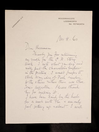 Item #06747 Autograph Letter Signed ("Ernest Shepard"), Woodmancote, Lodsworth, Near...